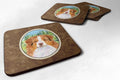 Australian Shepherd Foam Coasters Set of 4 Cup Coasters for Indoor Outdoor, Tabletop Protection, Anti Slip, Mouse pad Material