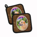 Australian Cattle Dog Pot Holder Set of 2 Heat Resistant Quilted Hot Pads 7.5 x 7.5 Inch, Insulated Kitchen Trivets for Cooking & Baking