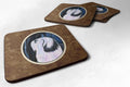 Tibetan Terrier Foam Coasters Set of 4 Cup Coasters for Indoor Outdoor, Tabletop Protection, Anti Slip, Mouse pad Material