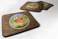 Pomeranian Foam Coasters Set of 4 Cup Coasters for Indoor Outdoor, Tabletop Protection, Anti Slip, Mouse pad Material