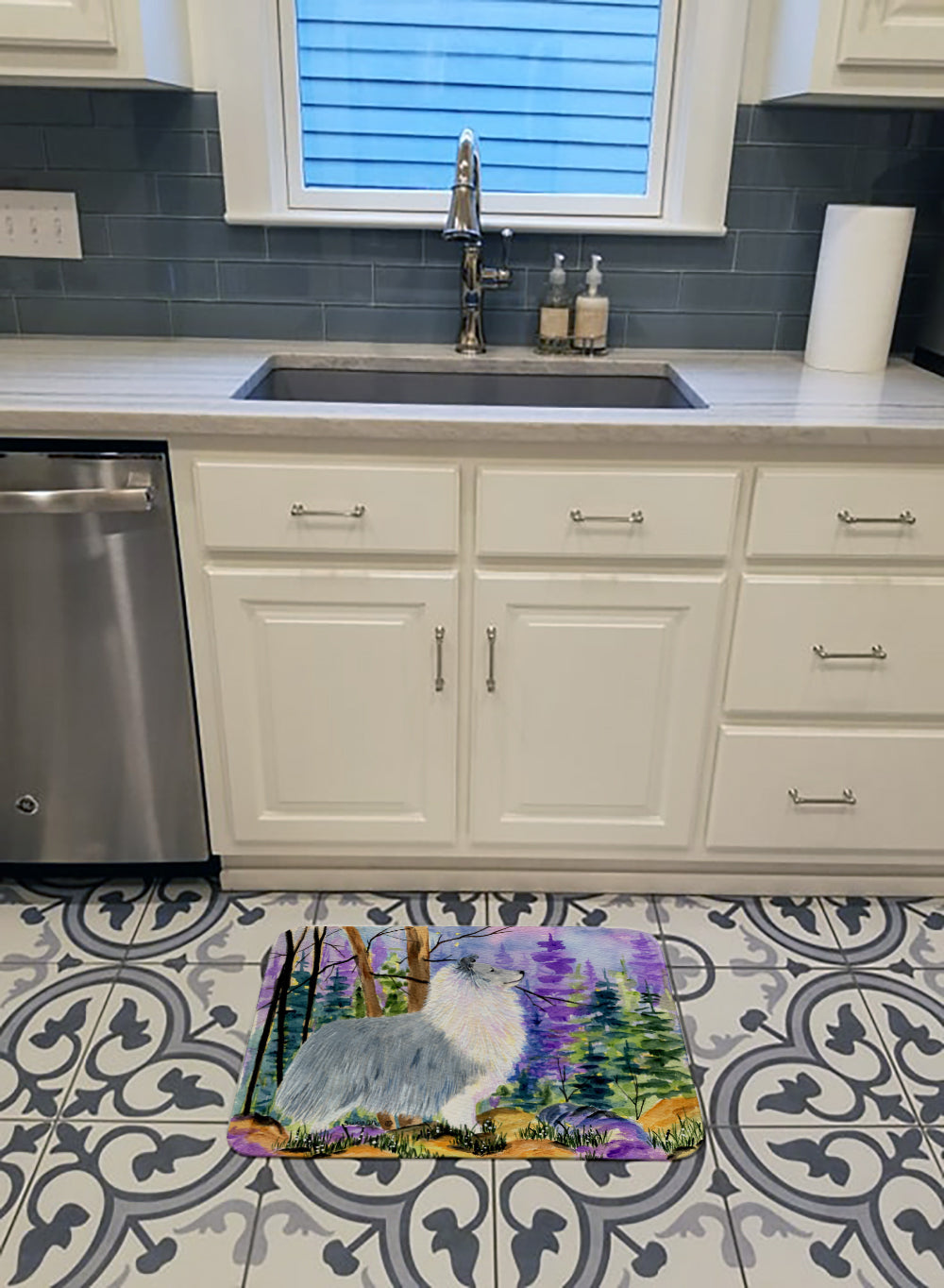 Sheltie Memory Foam Kitchen Mat Machine Washable Anti-Fatigue Cushion Comfort Bath or Kitchen Rug