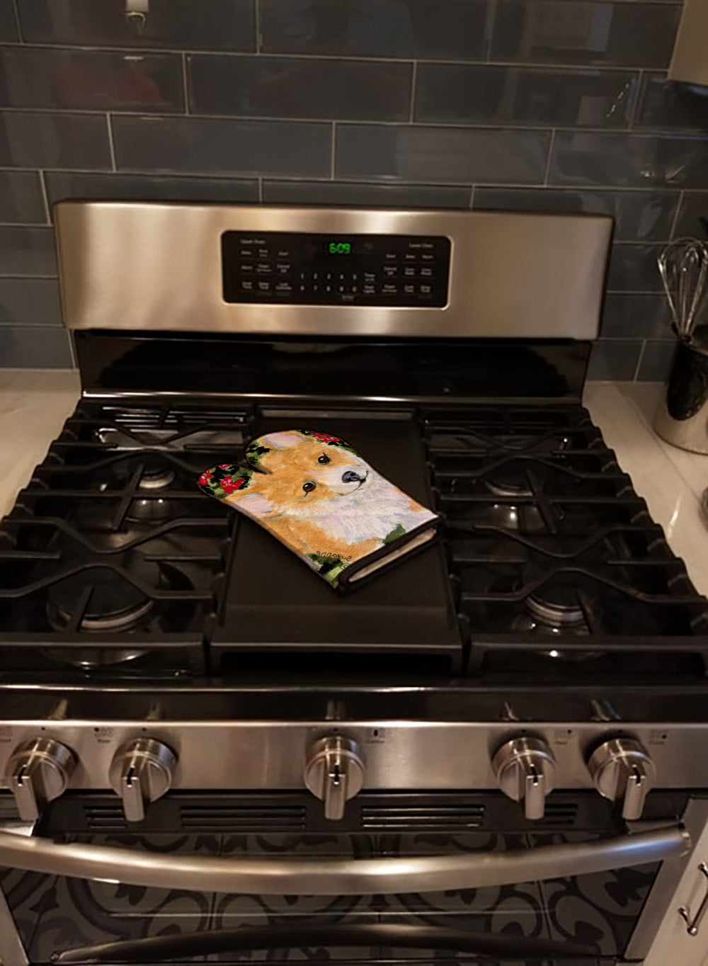 Corgi Oven Mitt Heat Resistant Thick Oven Mitt for Hot Pans and Oven, Kitchen Mitt Protect Hands, Cooking Baking Glove