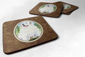 Great Pyrenees Foam Coasters Set of 4 Cup Coasters for Indoor Outdoor, Tabletop Protection, Anti Slip, Mouse pad Material