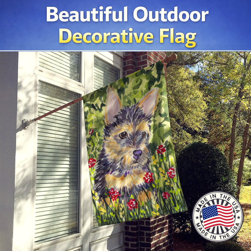 Norwich Terrier House Flag 28x40 Porch Sleeve Pole Decorative Outside Yard Banner Artwork Wall Hanging, Polyester