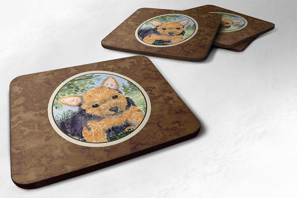 Norwich Terrier Foam Coasters Set of 4 Cup Coasters for Indoor Outdoor, Tabletop Protection, Anti Slip, Mouse pad Material