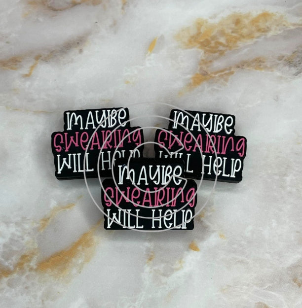 *EXCLUSIVE DESIGN* MAYBE SWEARING WILL HELP SILICONE FOCAL D562 (1ct)