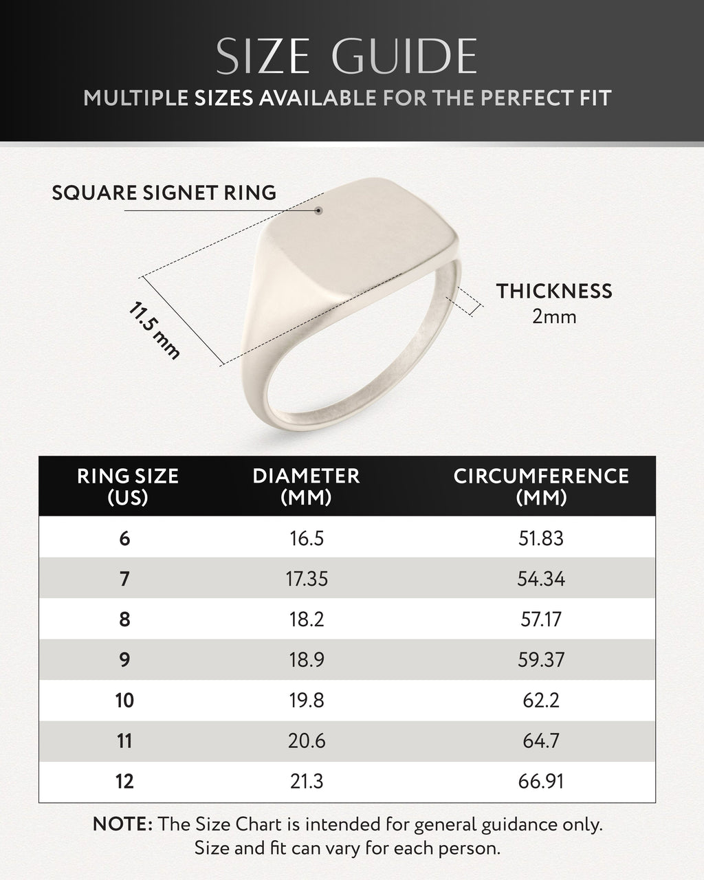 Square Signet Rings (Oxidized)