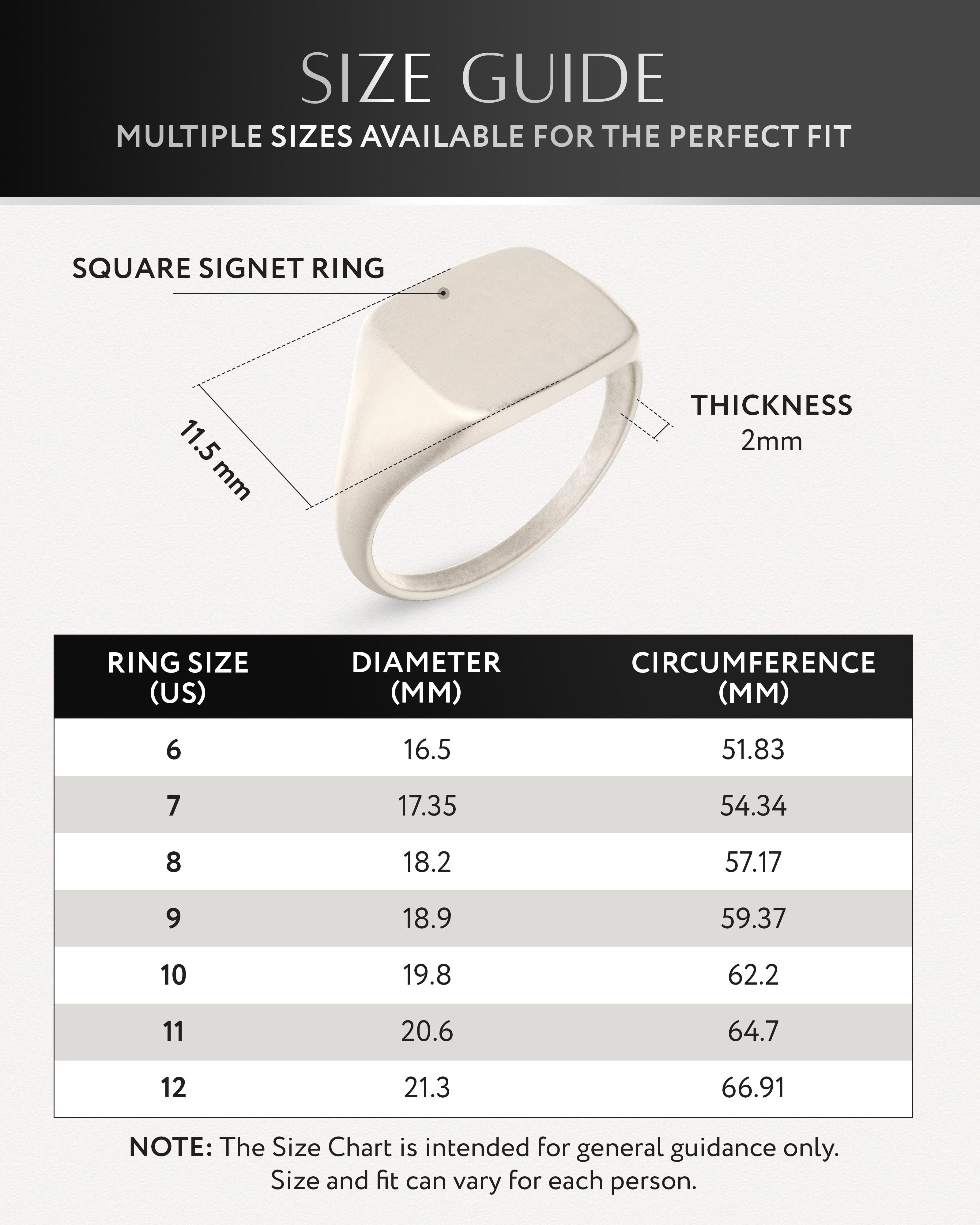 Square Signet Rings (Oxidized)