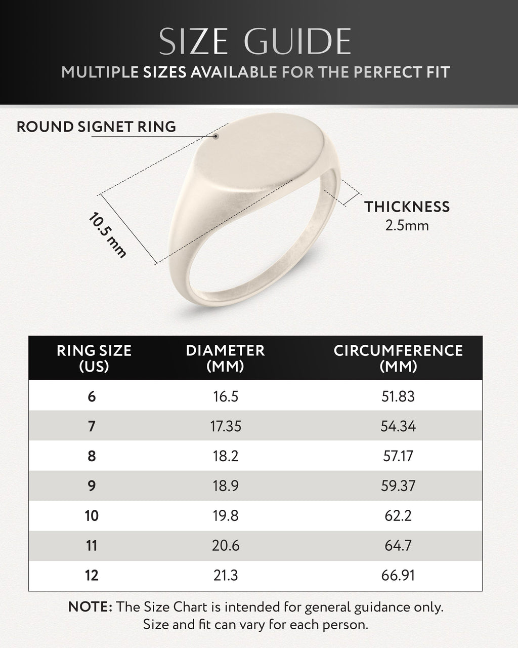 Round Signet Rings (Oxidized)