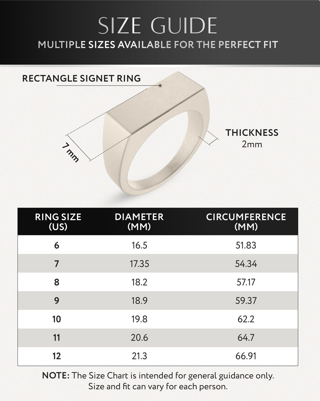 Rectangle Signet Rings (Oxidized)