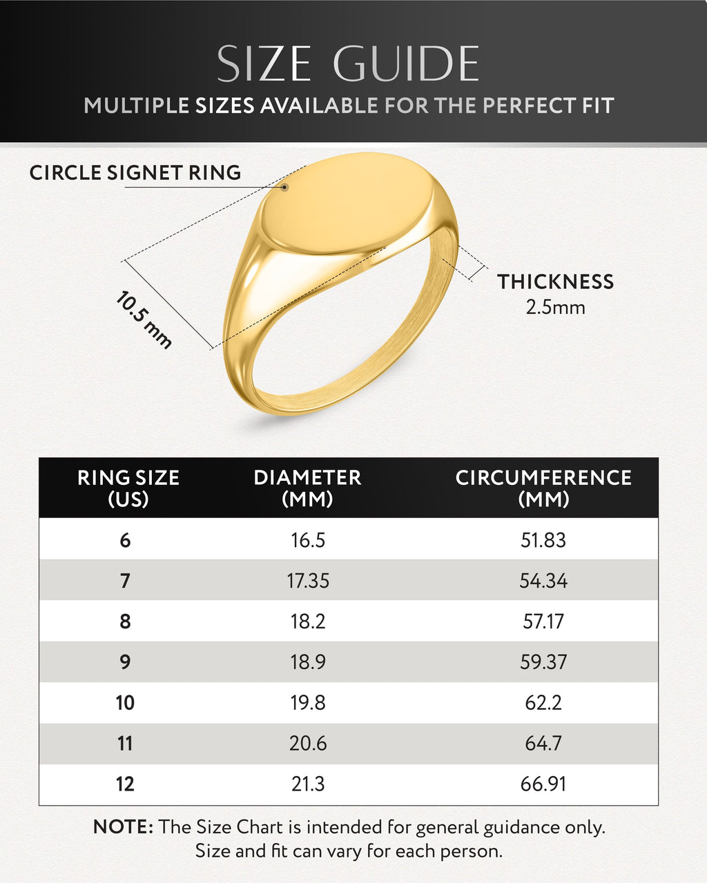Round Signet Rings (Gold)