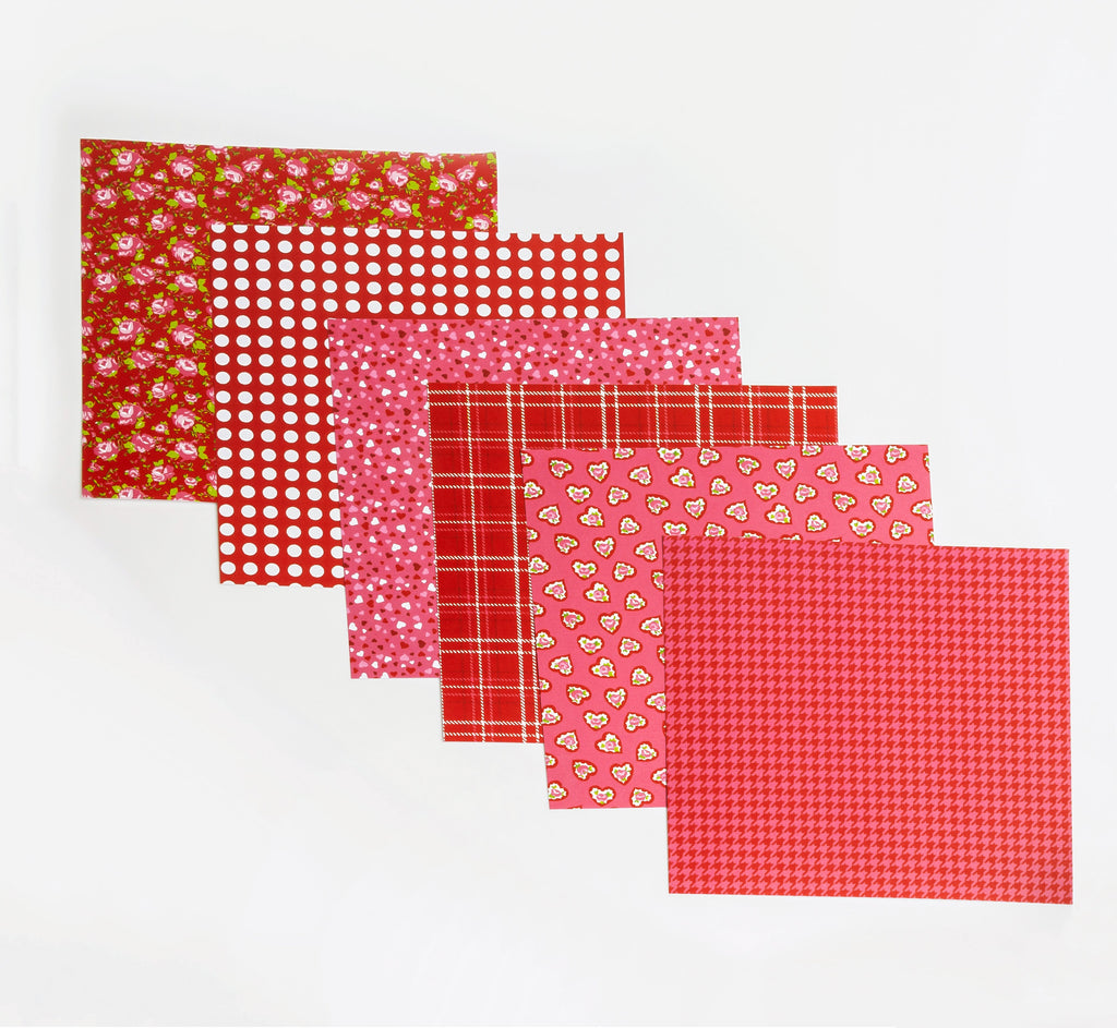 Red & Pink Prints 6x6 Paper Pack Everett Rd. by Cathe Holden