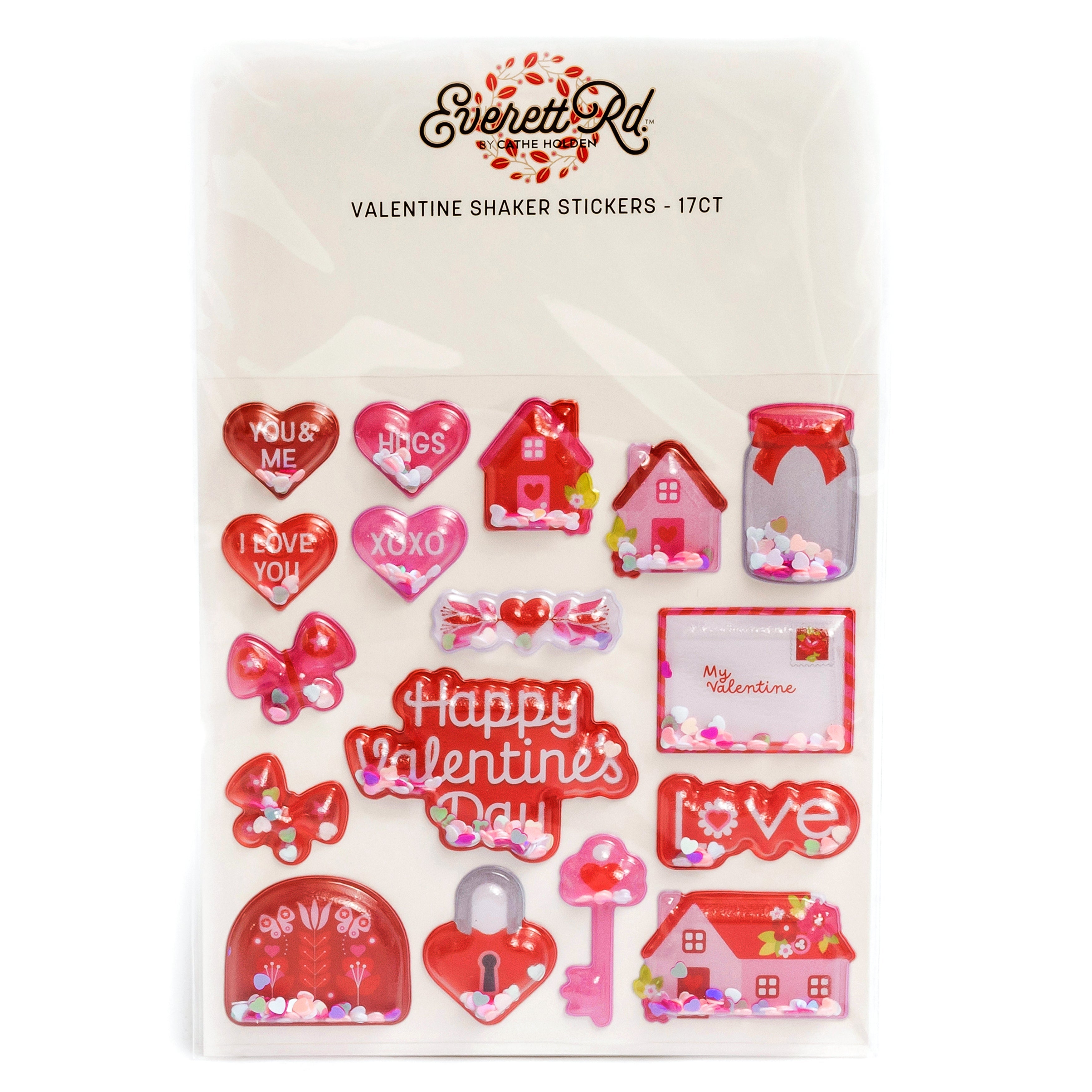 Valentine's Day Shaker Stickers Everett Rd. by Cathe Holden
