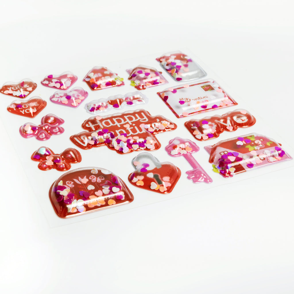 Valentine's Day Shaker Stickers Everett Rd. by Cathe Holden