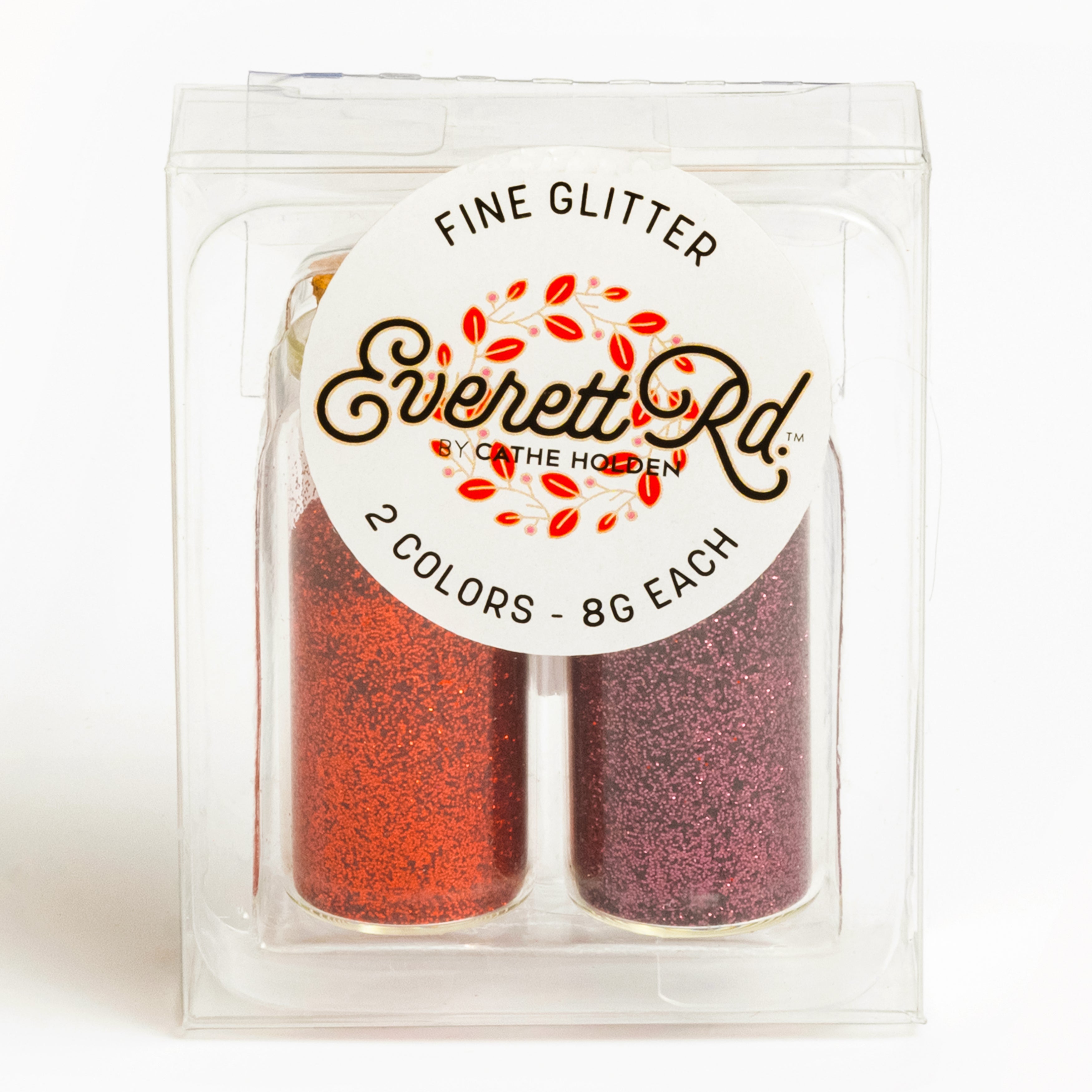 Red & Pink Glitter Bottles Everett Rd. by Cathe Holden 2pk