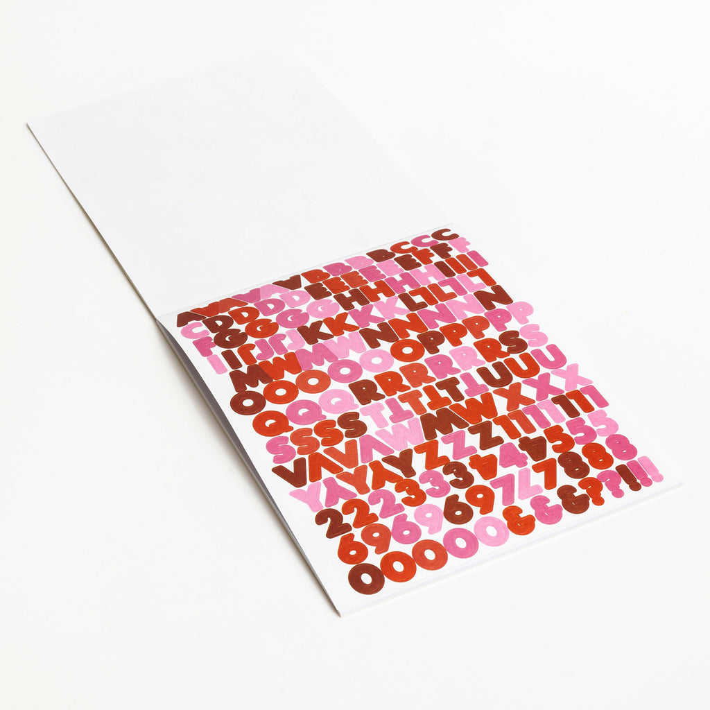 Red & Pink Block Letter Stickers Everett Rd. by Cathe Holden