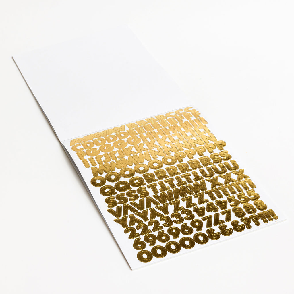 Metallic Gold Alphabet Stickers Everett Rd. by Cathe Holden