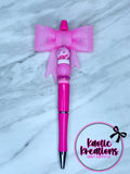 (SHOP DESTASH) PRE-MADE BEADED PEN - JUMBO BOW BP8 (1ct)