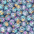 P681 CHECKERED RETRO SMILEY 15MM PRINT (10ct)