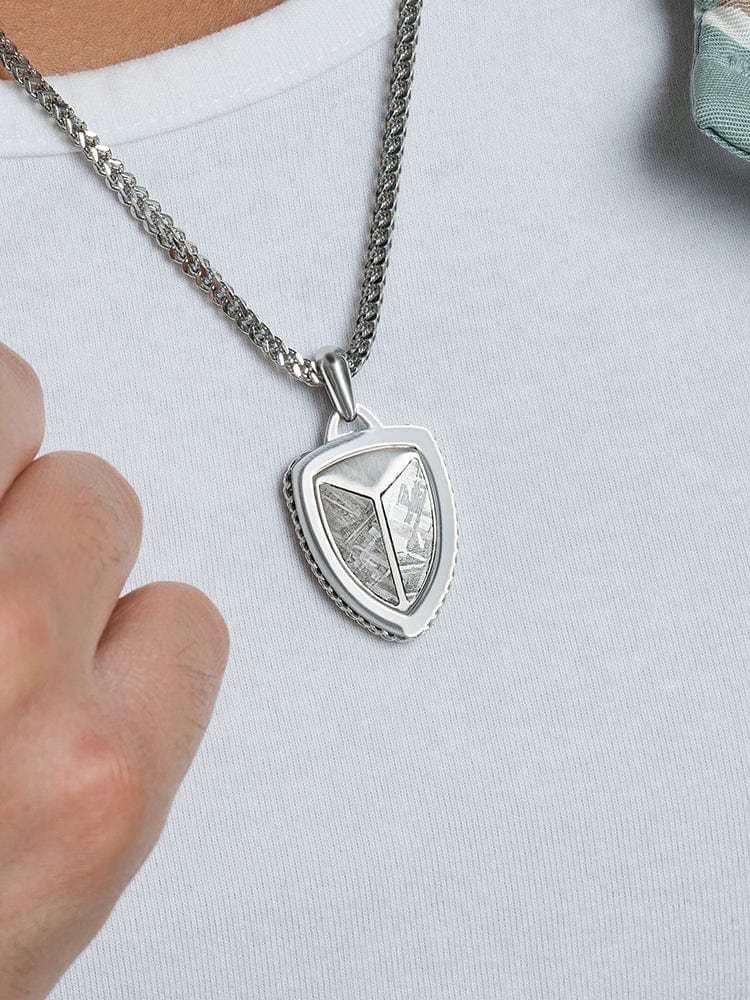 Meteorite Shield Pendant Necklace