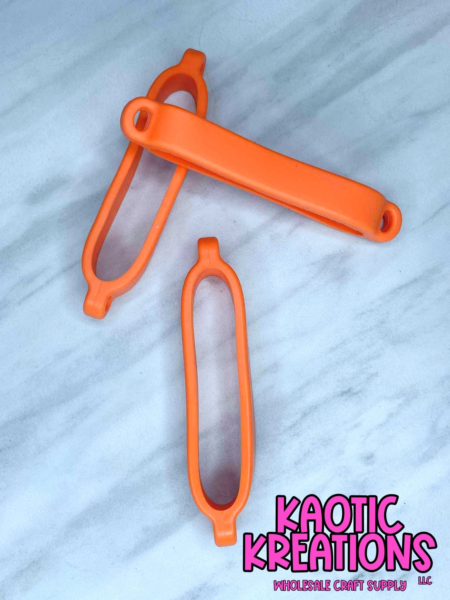 BEADABLE TUMBLER SILICONE CARRIER RING #06 ORANGE (1ct)