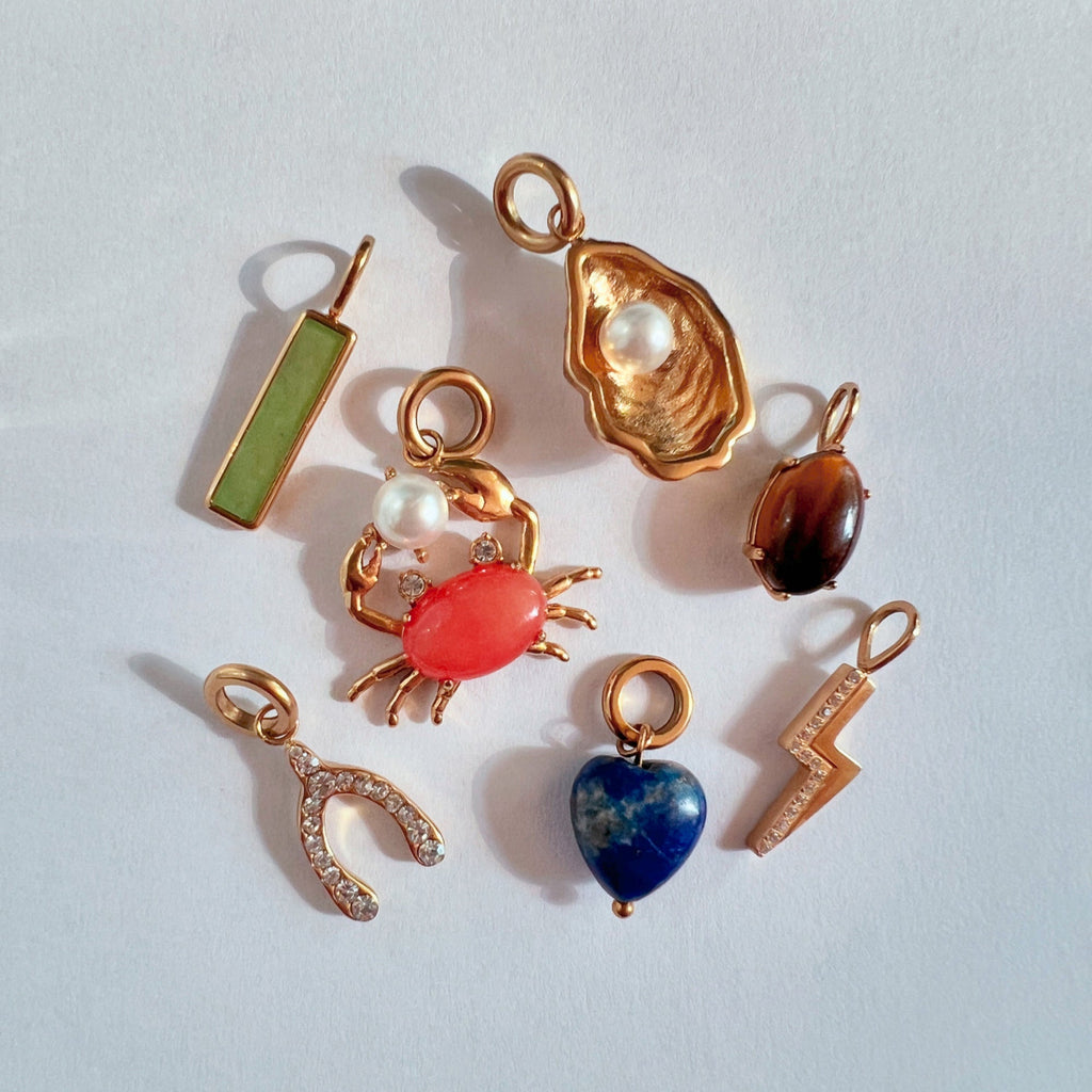 Lapis Gemstone Heart Interchangeable Charm
