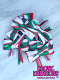 D4 BEADABLE JUMBO SILICONE BOW CHRISTMAS SWIRL (1ct)