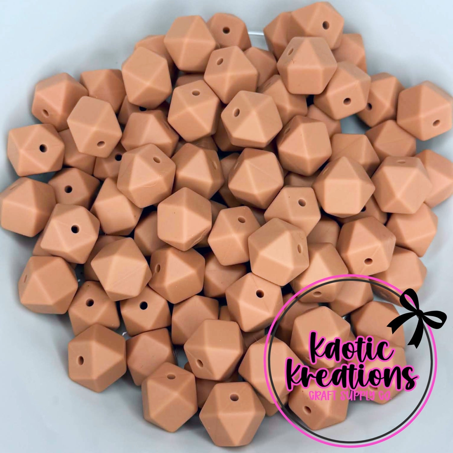 14MM HEXAGON TANNED HIDE #75 (10ct)