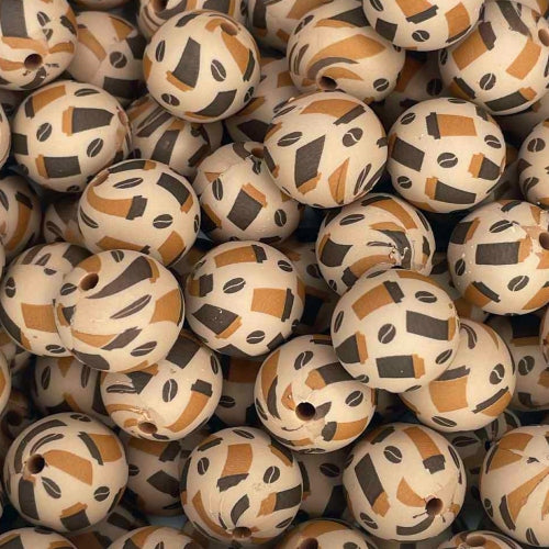 P688 COFFEE BEAN 15MM PRINT (10ct)