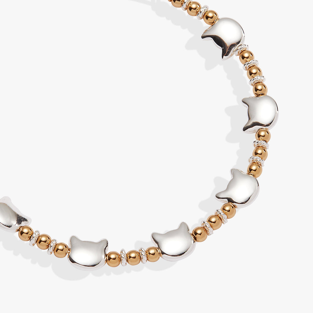 Cat Beaded Bangle