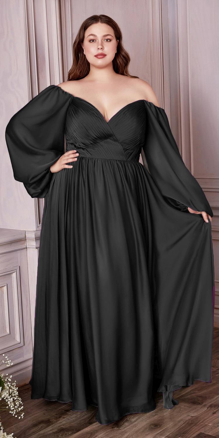 Cinderella Divine CD243 Long Sleeve A-Line Dress