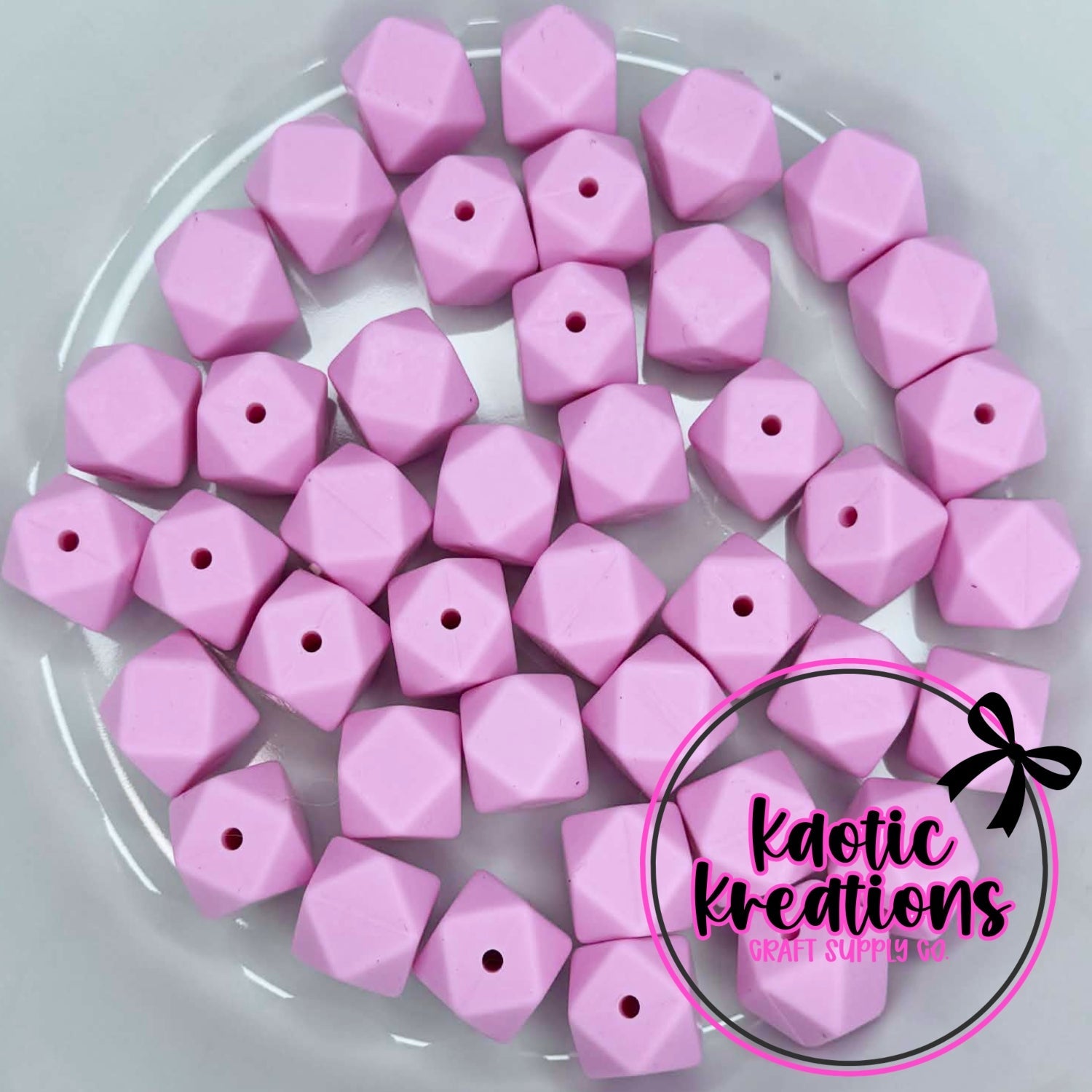 14MM HEXAGON CANDY PINK #213 (10ct)