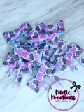 D1 BEADABLE JUMBO SILICONE BOW ICY BLUE PINK HEARTS (1ct)