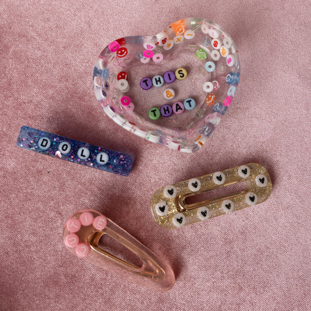 Resin Craft Gold Blank Hair Clips 6pk