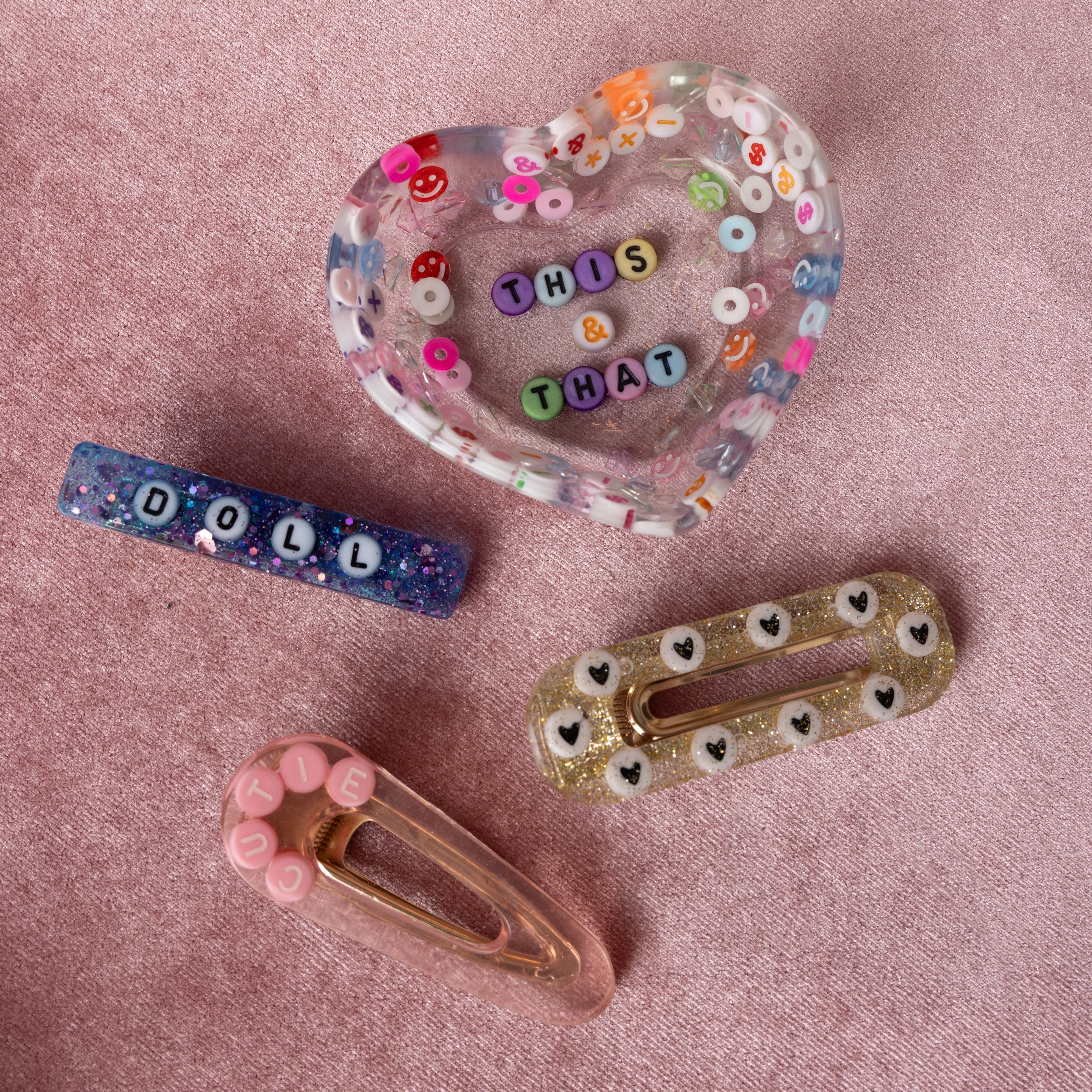 Resin Craft Gold Blank Hair Clips 6pk