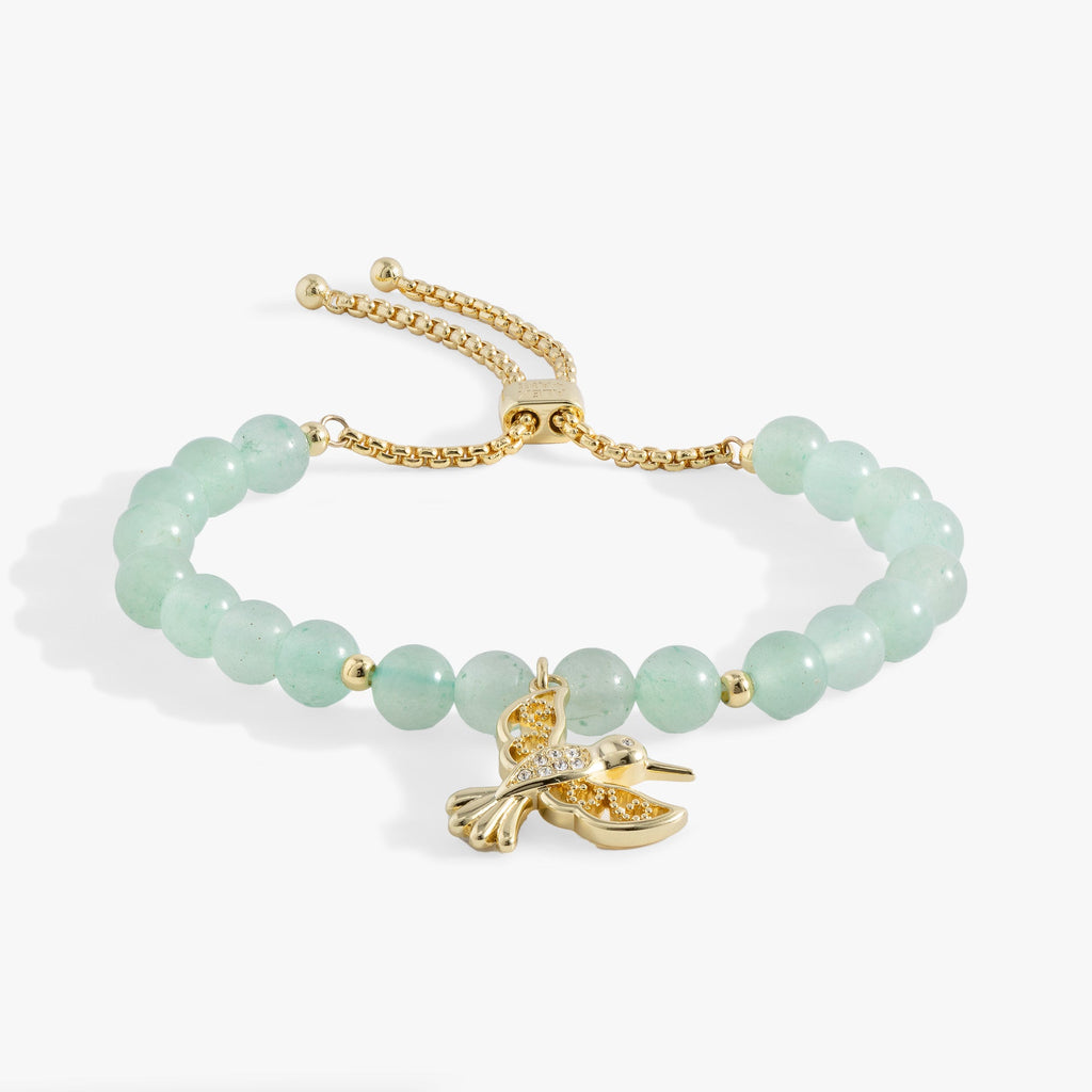 Hummingbird Gemstone Bolo Bracelet