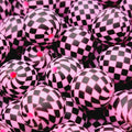 P627 PINK CHECKERED 15MM PRINT (10ct)