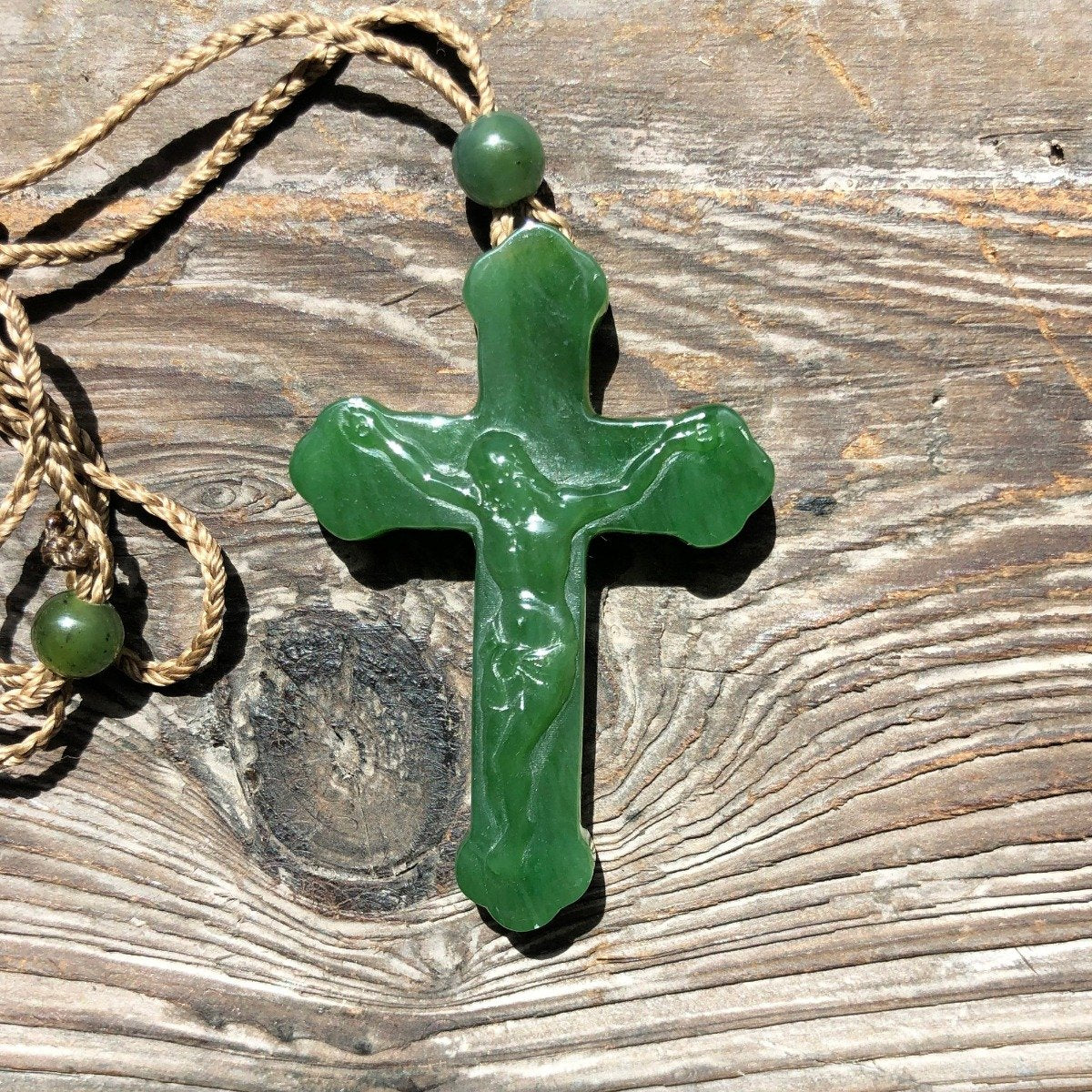Jade Crucifix Pendant, 4814