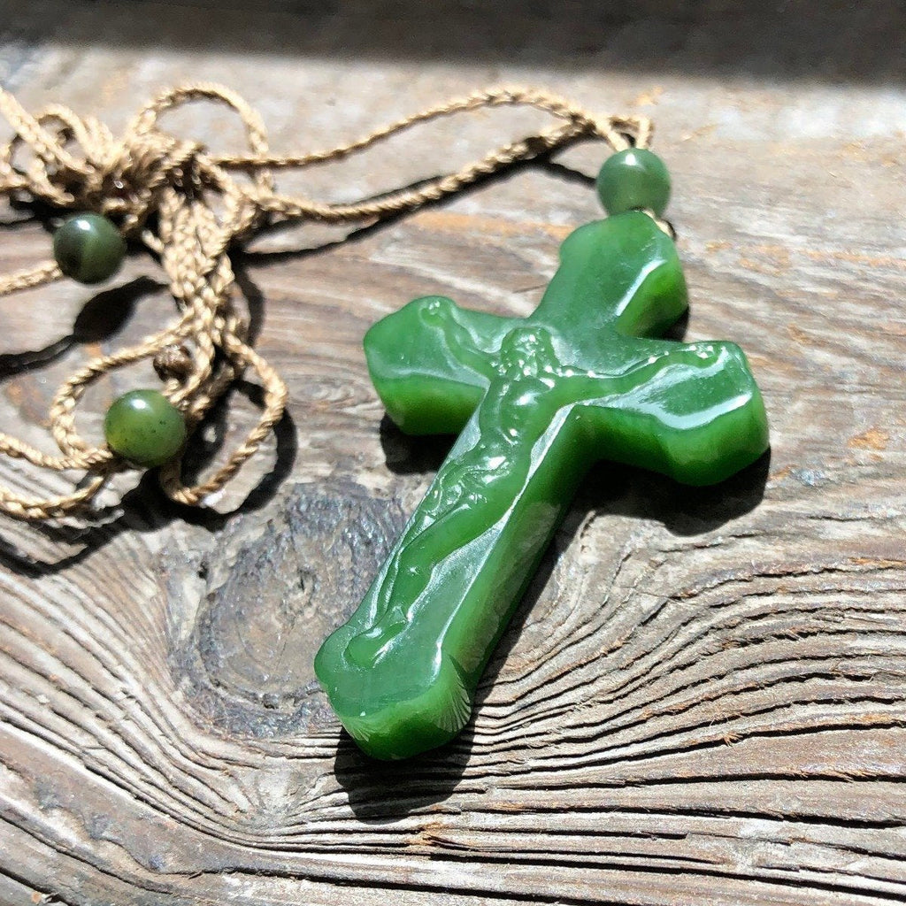 Jade Crucifix Pendant, 4814