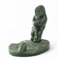 Canadian Nephrite Jade Fisherman catching seal CLEARANCE
