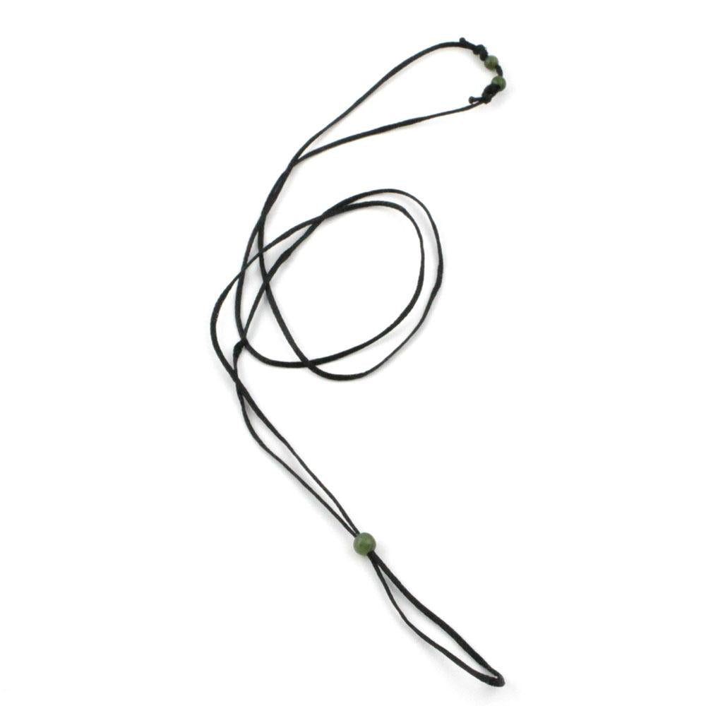 Wax Cord with Jade Beads