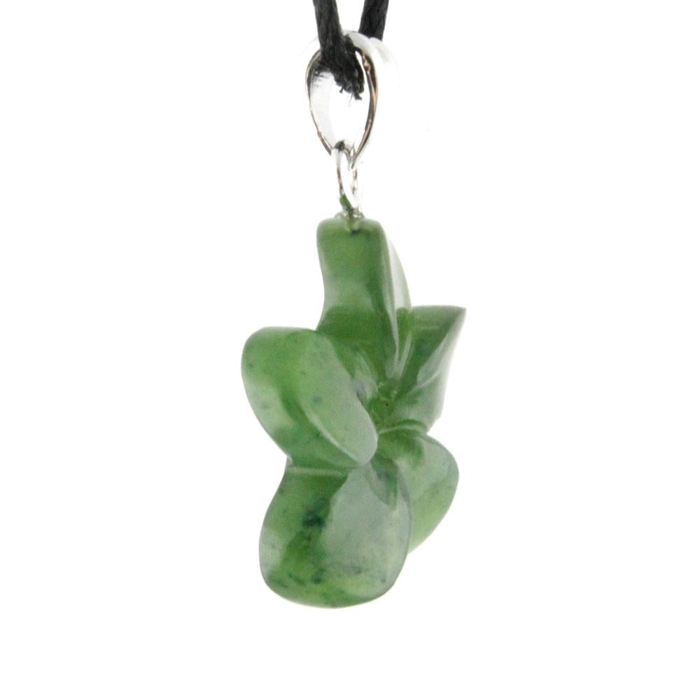 Jade Flower Pendant, Forget Me Knot