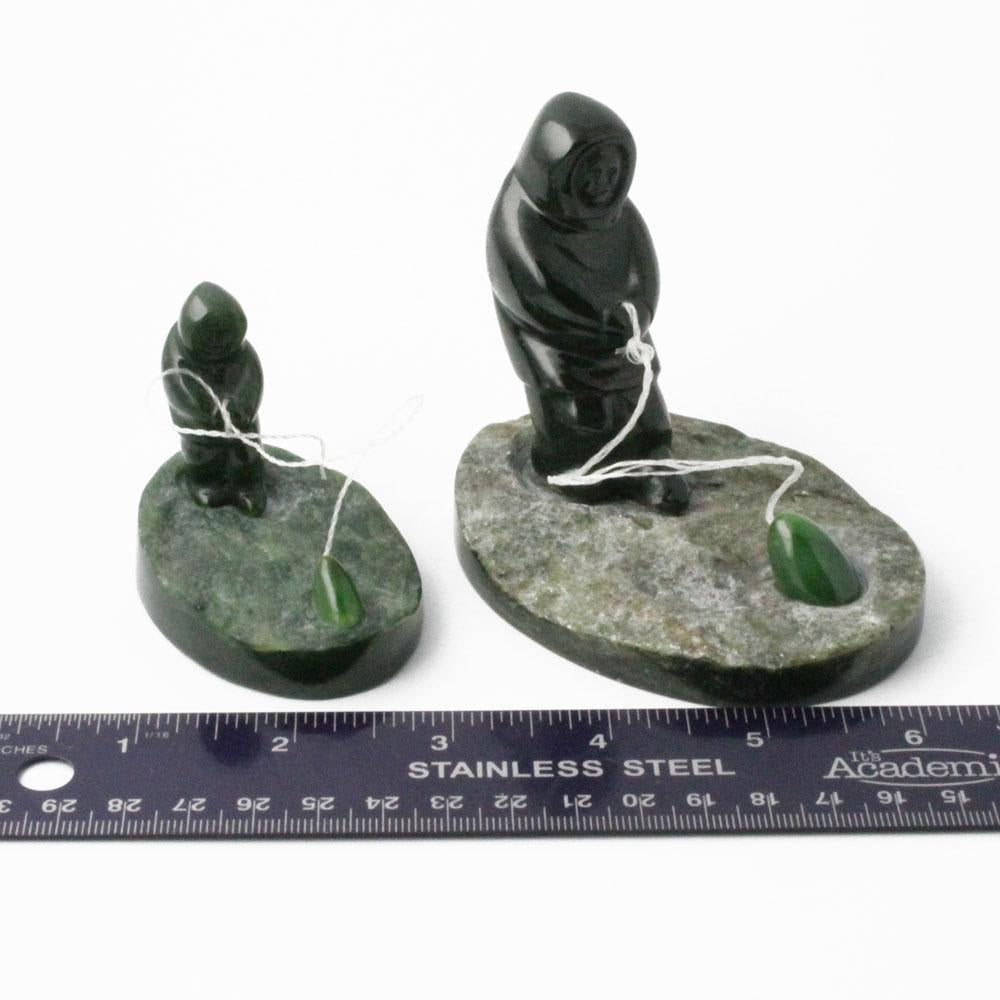 Canadian Nephrite Jade Fisherman catching seal CLEARANCE