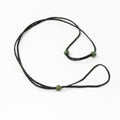 Thick Black or Dark Brown Cord with Jade Beads