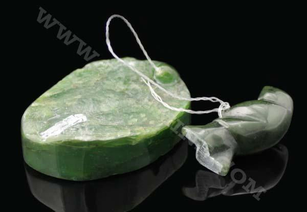 Canadian Nephrite Jade Fisherman catching seal CLEARANCE