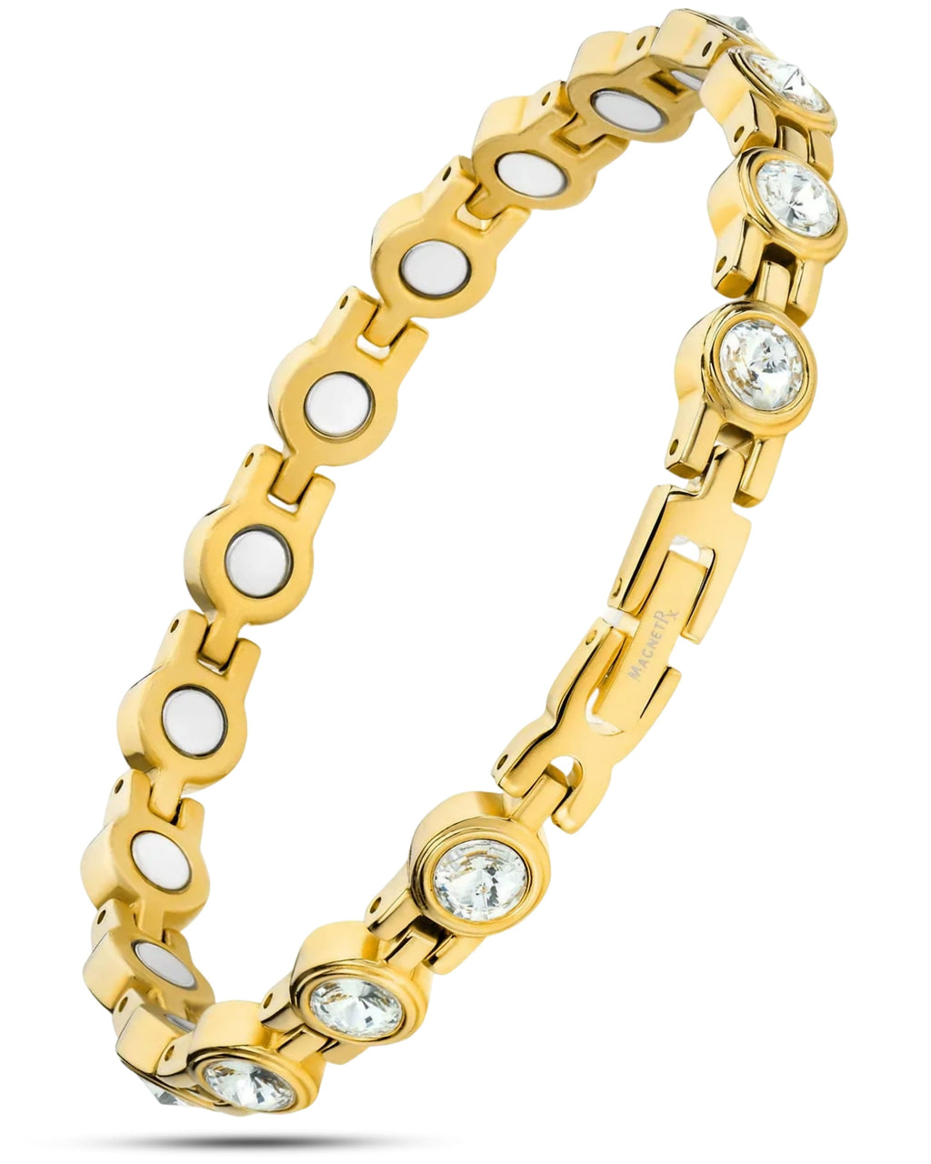 Women's Gold Crystal Magnetic Therapy Bracelet