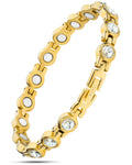 Women's Gold Crystal Magnetic Therapy Bracelet