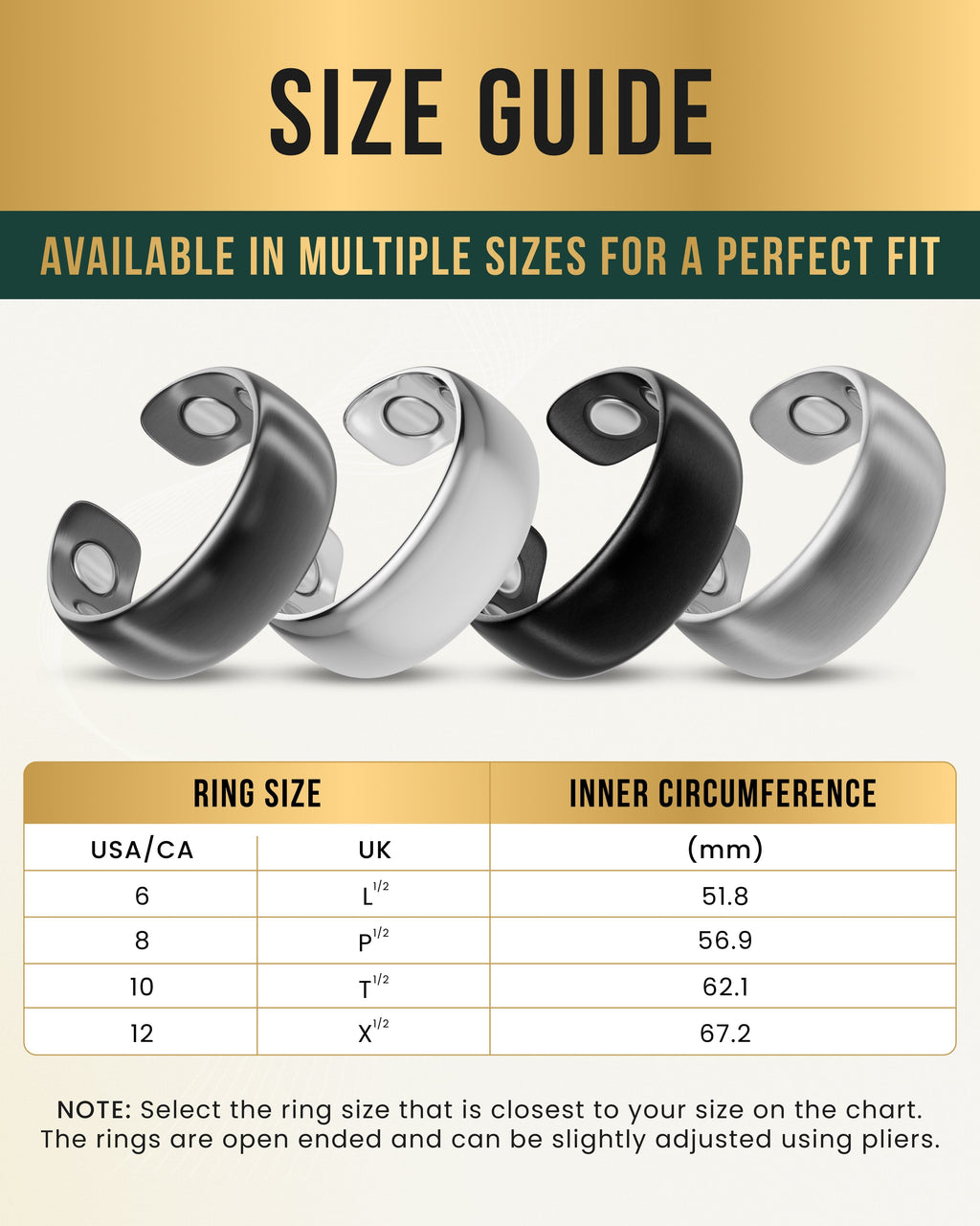 Magnetic Therapy Ring (Brushed Silver)