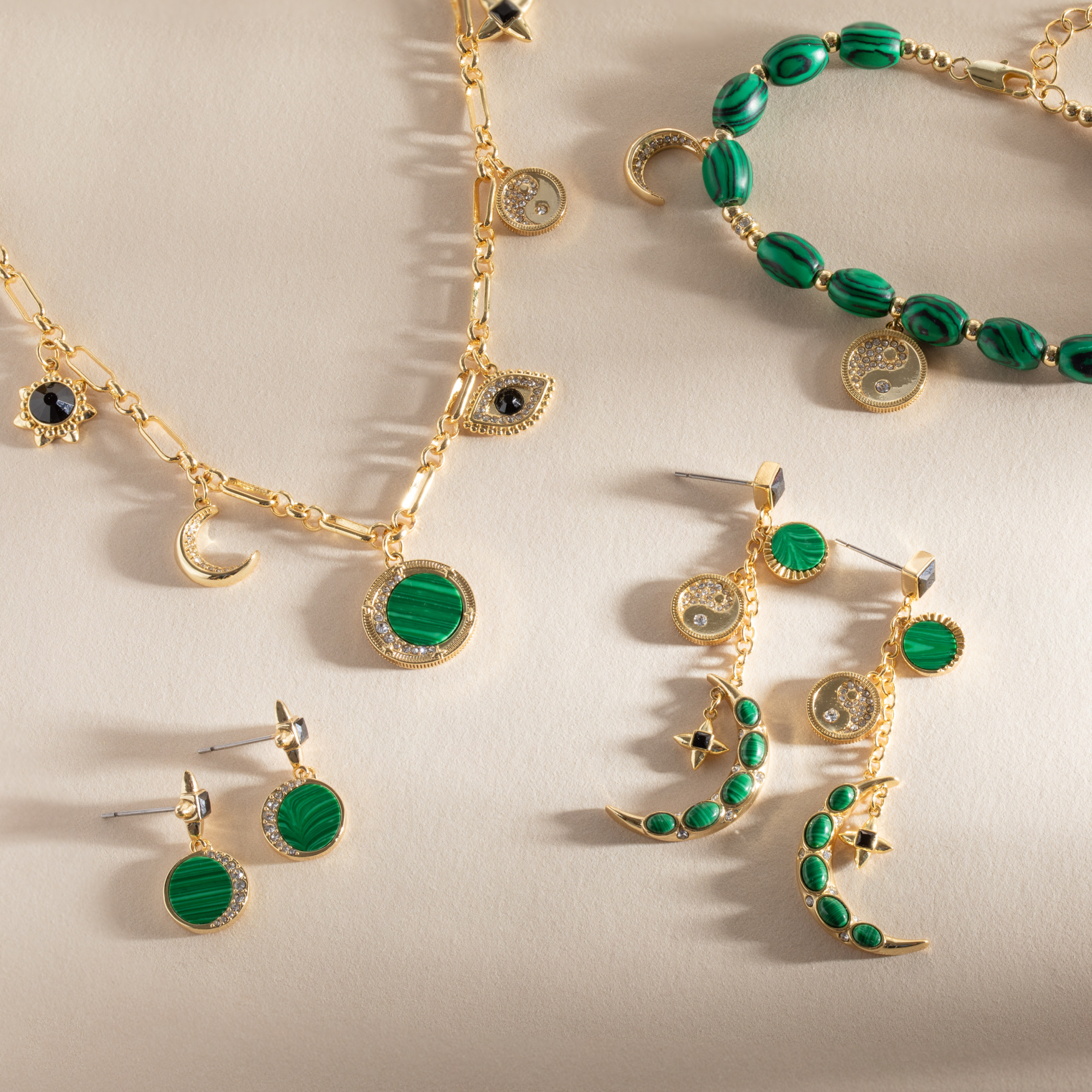 Malachite Drop Earrings