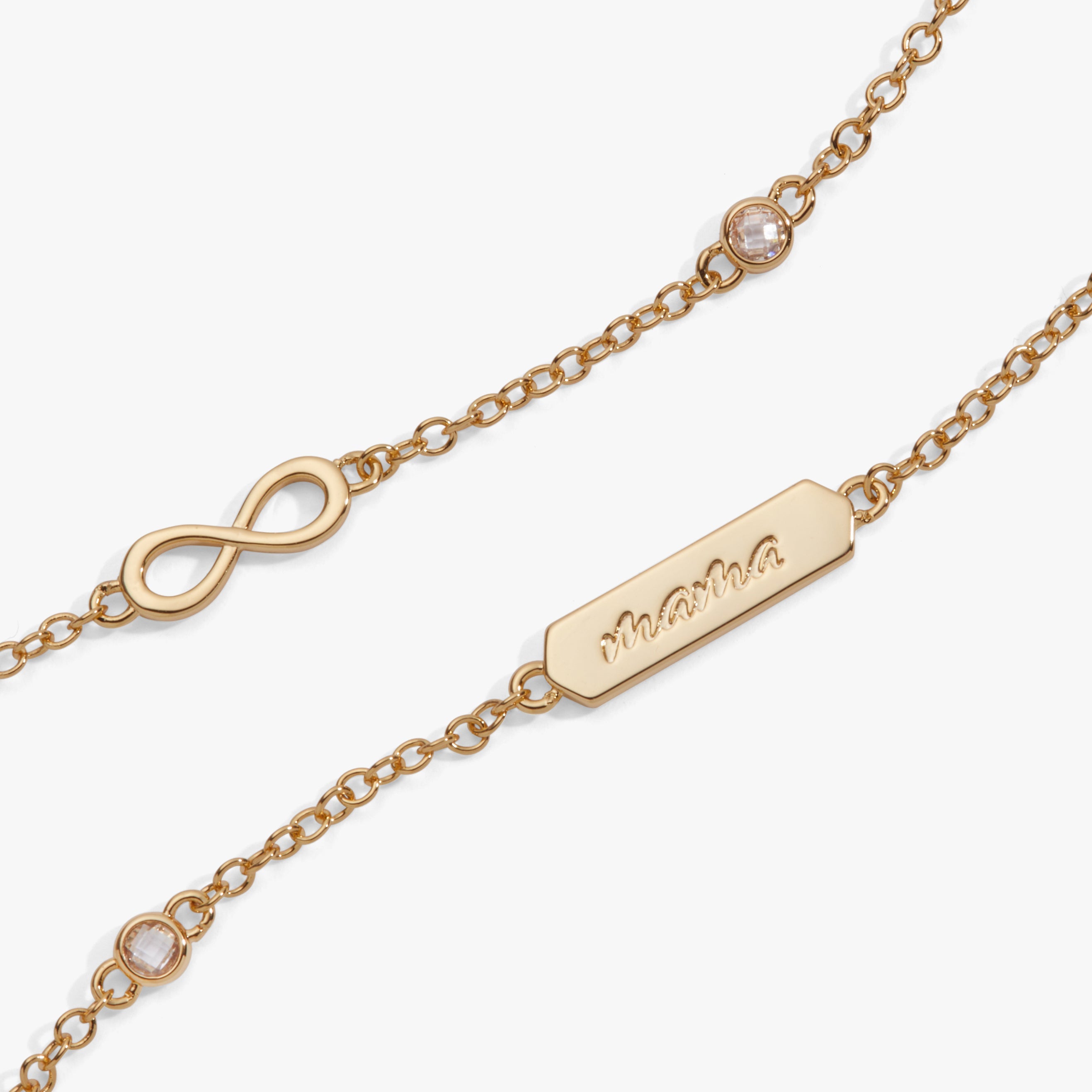 Mama Infinity Chain Double Strand Bracelet